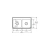 33" x 19-1/2" x 7-5/8" 18 Gauge Stainless Steel Equal Double Bowl Drop-in Kitchen Sink with 4 Faucet Holes in Lustrous Satin