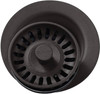 Polymer Disposal Flange with Removable Basket Strainer and Rubber Stopper in Mocha