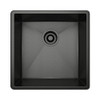 Rohl RSS1515BKS Single Bowl Bar/Food Prep/Kitchen Sink in Black Stainless Steel