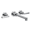 TS43003 Double Handle Wall Mounted Bathroom Faucet in Chrome