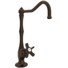 Column Spout Filter Faucet With Mini Five Spoke Handle In Tuscan Brass
