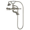 Wall Mounted Two-Handle Tub Filler Includes Hand Shower in Brushed Nickel