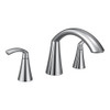 T373 Chrome Two-Handle Roman Tub Faucet