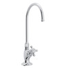 C-Spout Filter Faucet With Mini Cross Handle In Polished Chrome