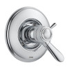 T17T038 Dual Function Thermostatic Valve Trim with Integrated Volume Control Less Rough-in in Polished Chrome