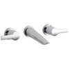 Two Handle Wall Mount Lavatory Faucet in Chrome Finish, 1.2gpm Flow Rate