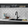 9913-BL-DST Essa Single Handle Pull-Down Bar/Prep Faucet in Matte Black Finish