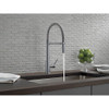 Single Handle Pull-Down Kitchen Faucet With Spring Spout in Arctic Stainless Finish