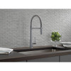 Single Handle Pull-Down Kitchen Faucet With Spring Spout in Arctic Stainless Finish