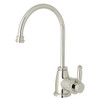 Gotham Kitchen Hot Water Dispenser Faucet With Single Metal Lever Handle And C-Spout In Polished Nickel