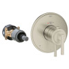 Timeless Dual Function Thermostatic Trim with Control Module in Brushed Nickel