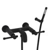 Wall Mount Exposed Tub Filler with Industrial Metal Levers Handshower in Matte Black