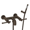 Wall Mount Exposed Tub Filler with Industrial Metal Levers Handshower in Tuscan Brass