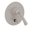 Pressure Balance Trim with Metal Lever and Diverter in Satin Nickel