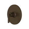 Rohl A4214LMTCB Lombardia Thermostatic Trim Plate without Volume Control with Metal Lever Handle, Tuscan Brass
