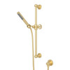 Single-Function Handshower Set with Metal Campo Wheel in Satin Unlacquered Brass