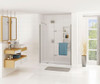 60in x 36in Rectangular Acrylic Shower Base with Square Left Hand Drain, in White