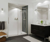 60in x 36in Rectangular Acrylic Shower Base with Square Left Hand Drain, in White