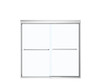 134561-900-084-000 55 to 59in x 57in Semi-frameless Slider Tub Door with Clear Glass, in Chrome