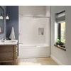 60in x 36in x 18in Rectangular Alcove Acrylic Soaking Bathtub with Right-Hand Drain, in White