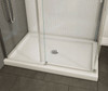 48in x 32in Rectangular Corner Left Acrylic Shower Base with Center Drain, in White 48in x 32in Rectangular Corner Left Acrylic Shower Base with Center Drain, in White