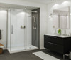 410006-503-001 60in x 36in Rectangular Corner Right Acrylic Shower Base with Center Drain, in White