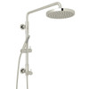 Retro-Fit Shower Column Riser with Diverter/Handshower/Hose/Showerhead Set in Polished Nickel