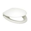 SS154#01 Elongated Closed-Front Toilet Seat and Lid in Cotton