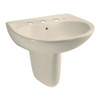 LHT241.8G#03 22-7/8-in Wall Mounted Bathroom Sink with 3 Faucet Holes Drilled, Overflow and SanaGloss Ceramic Glaze in Bone
