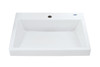 23-5/8-in Fireclay Vessel Sink with SanaGloss Ceramic Glaze in Cotton