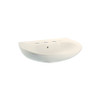 26-in Wall Mounted Bathroom Sink with 3 Faucet Holes Drilled, Overflow and SanaGloss Ceramic Glaze in Sedona Beige