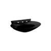 25-5/8-in Pedestal Bathroom Sink with 3 Faucet Holes Drilled and Overflow, Less Pedestal in Ebony