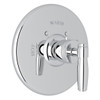 Thermostatic Trim Plate with Metal Lever without Volume Control in Polished Chrome