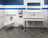 1.0 GPF Commercial Flushometer Ultra-High Efficiency Elongated Toilet Bowl with Back Spud in Cotton