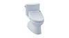 1.28 GPF Two-Piece Elongated Toilet with Single Flush and Washlet+ C200 Washlet in Cotton