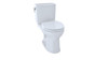 1.0 GPF Two-Piece Round Toilet with Single Flush and CeFiONtect Ceramic Glaze in Cotton