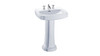 24-3/8" x 19-7/8" Single Hole Pedestal Lavatory in Cotton