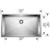 18-In X 32-In Single-Basin Undermount Residential Kitchen Sink in Stainless Steel