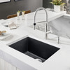 17.75-in x 23.5-in Granite 8.625-in Deep Kitchen Sink, in Anthracite