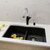 19.25-in x 32-in Granite 9.5-in Deep Kitchen Sink, in Anthracite