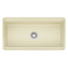 19-in x 36-in Fireclay 10-in Deep Kitchen Sink, in Biscuit