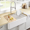 19-in x 36-in Fireclay 10-in Deep Kitchen Sink, in Biscuit
