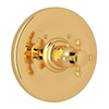 A4914XMIB Trim Plate without Volume Control with Cross Handle, Italian Brass