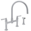 U.4273LS-APC-2 Bridge Kitchen Faucet in Polished Chrome
