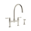 U.4273LS-PN-2 Bridge Kitchen Faucet in Polished Nickel