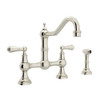 U.4756L-PN-2 Bridge Kitchen Faucet in Polished Nickel