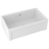 Casement Edge Front Single Bowl Apron Front Fireclay Kitchen Sink in White