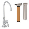 C-Spout Filter Faucet Kit With Mini Metal Lever Handle In Polished Chrome