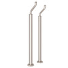 Pair of Floor Pillar Legs or Supply Unions in Satin Nickel