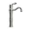 13-1/8" above Counter Single Hole, Single Lever Lavatory Faucet with Crystal Lever in Polished Nickel